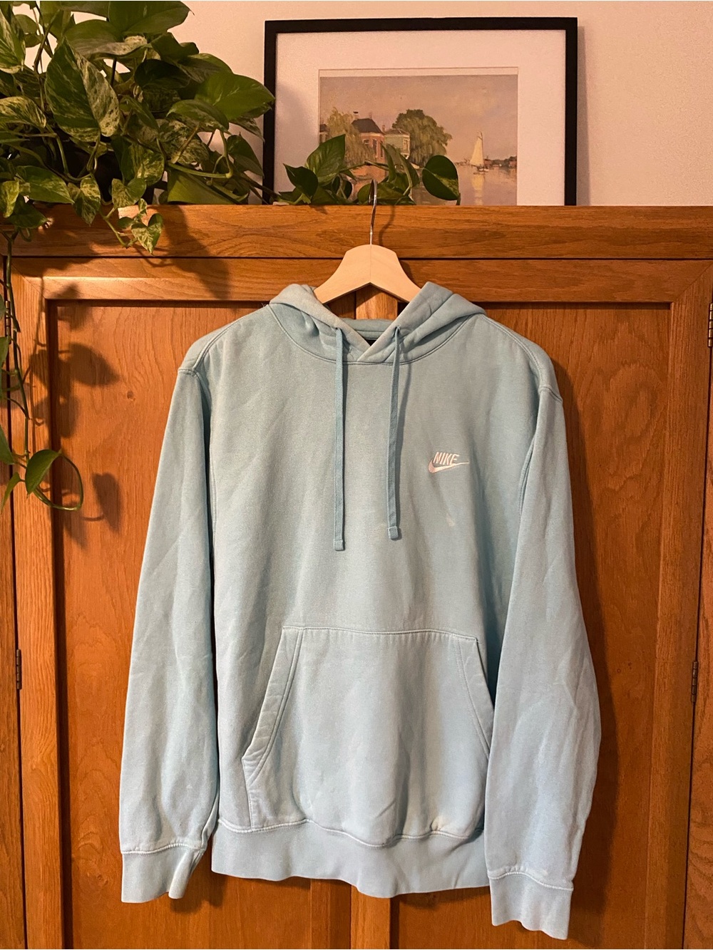 Nike Men’s Pale Blue Pullover Hoodie
